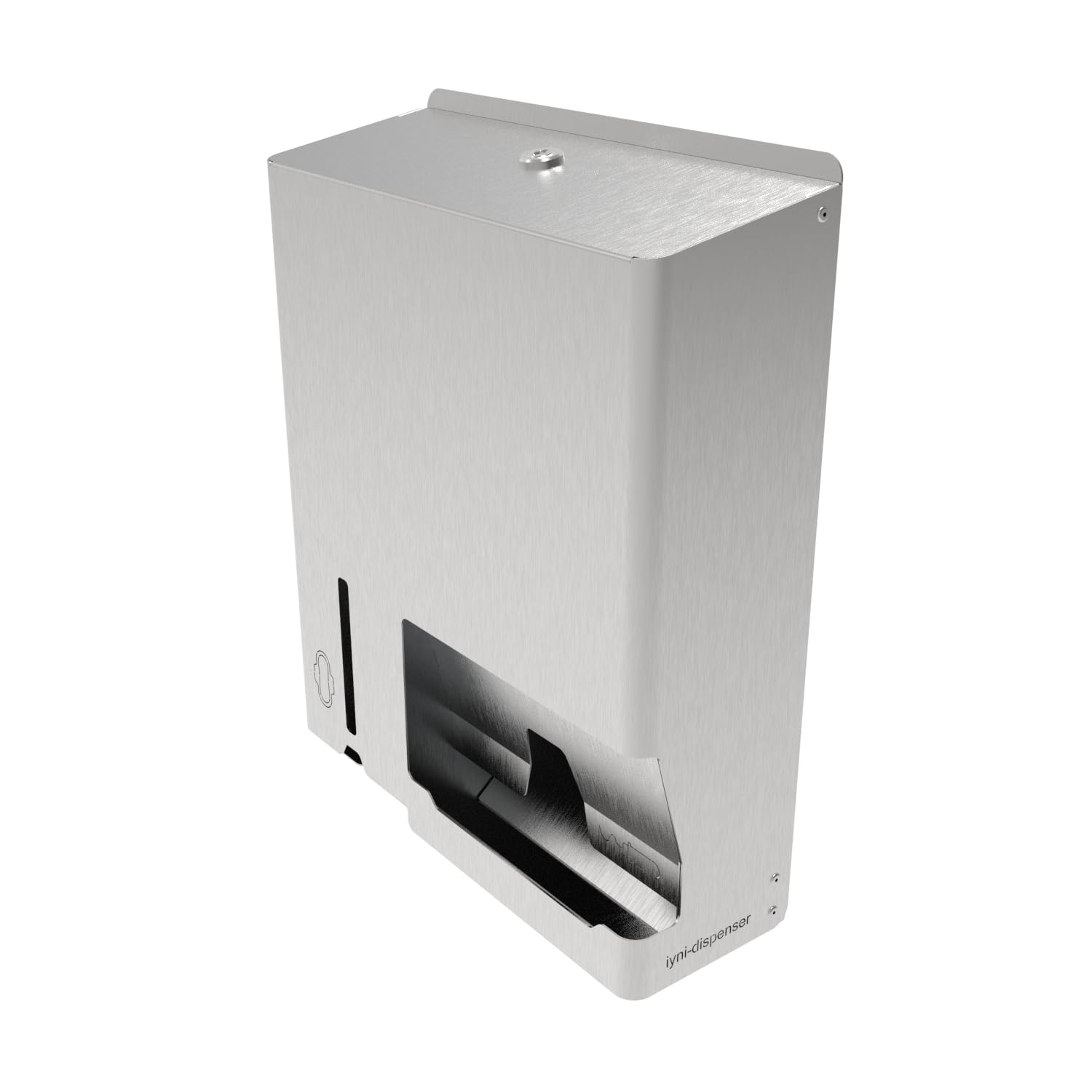 Distributeur de Protections Hygiéniques Murale – 2 Colonnes – pour Serviettes Hygiéniques et Tampons – Acier Inoxydable – pour Ecoles, Lieux Publics - Iyni (1, INOX brossé)