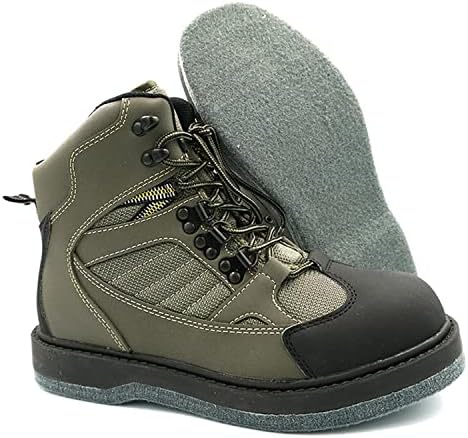 lurewilder Men's Wading Boots Felt Sole for Fly Fishing Felt Outsole Wading Shoes Fly Fishing Footwear Wading Boots for Men Size 11