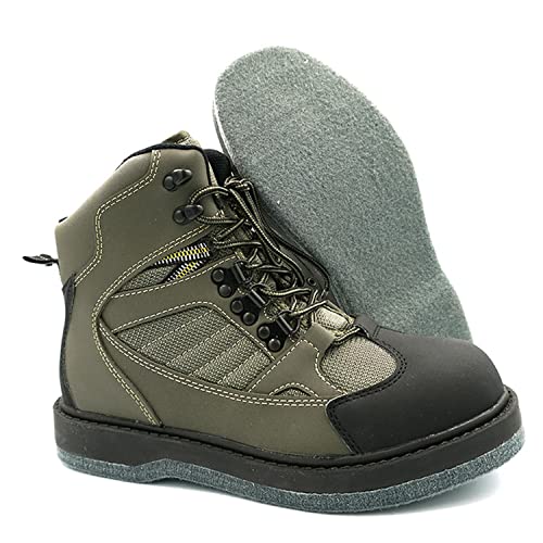 Lurewilder Men's Wading Boots Felt Sole For Fly Fishing Felt Outsole Wading Shoes Fly Fishing Footwear Wading Boots For Men Size 11 #TOP26