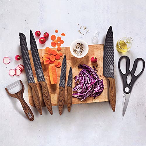 LEBENLANG-cuchillos-cocina-7-piezas-con-pelador-y-tijeras-de-cocina-set-cuchillos-de-cocina-juego-de-cuchillos-de-cocina-cocinero-accesorios-de-cocina-negro-cuchillo-de-corte-afilado-cuchillo