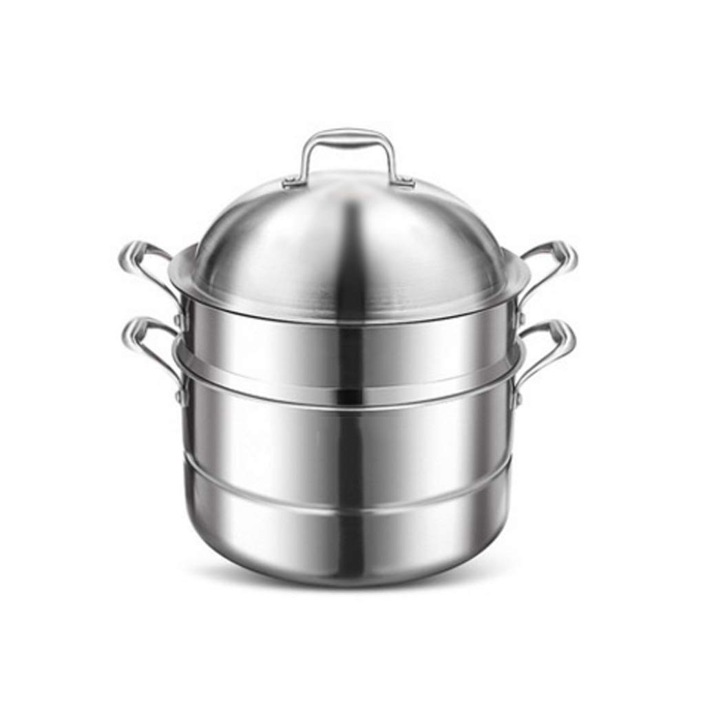 GTHTUHFD Steamer Stainless Steel Thickened Household Non-Stick Cooker Induction Gas Binaural Stew Pot Soup,