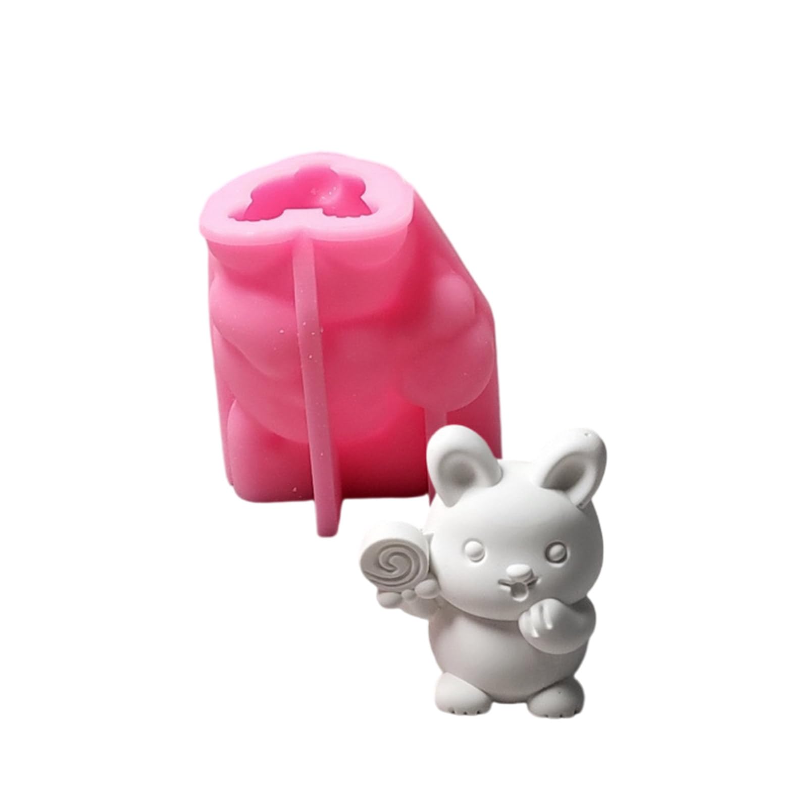 Tsophreniq Lovely Animal Molds Lollipop Rabbits Silicones Ornament Casting for Home Decorations Lovely Animal