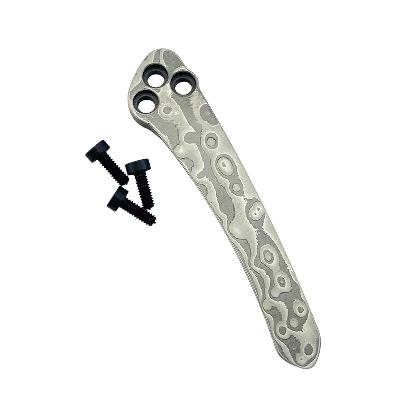 Buxuaaaa Alloy Pocket Clip With Damascus Styles Texture For Folding Cutter Carry Design Lightweight Resistant Machined Machined Cutter Clip