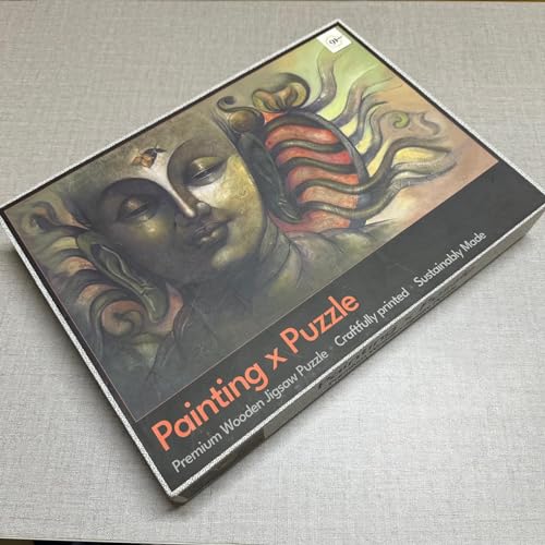 Image of Adiyogi(आदियोगी) Shiva, 500 Pieces Premium Wooden Jigsaw Puzzle for Adults and Kids 12+ Years | Indian Artwork Puzzle with Unique Cuts for Gifting on New Year | Puzzle for Kids & Adults