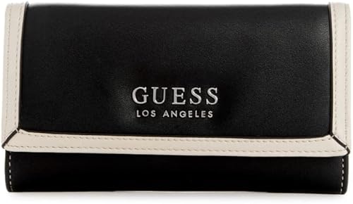 GUESS Factory Milena - Cartera de mano delgada de color para mujer Negro - Cartera