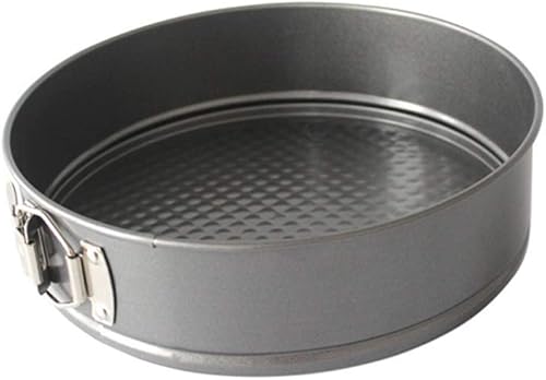 Molde redondo desmontable para tarta de queso de acero al carbono metálico a prueba de fugas, molde antiadherente para hornear pasteles (7.1 in de