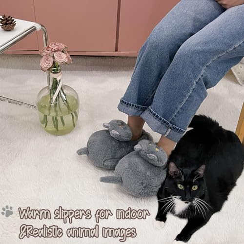 Caramella Bubble Cute Animal Slippers: Fuzzy Memory Foam Cat Slippers for Women, Plush Home Indoor/Outdoor Warm Winter House Shoes4