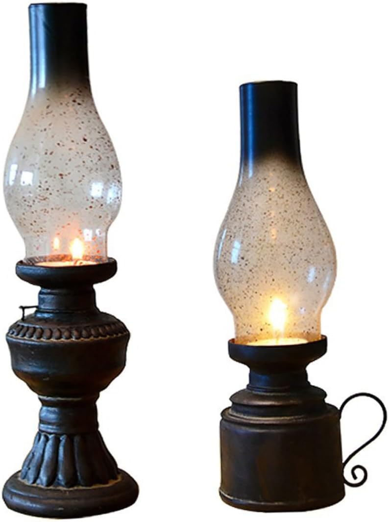 Chamber Oil Lamp Model Vintage Kerosene Resin Craft for Retro Oil Night Lamp