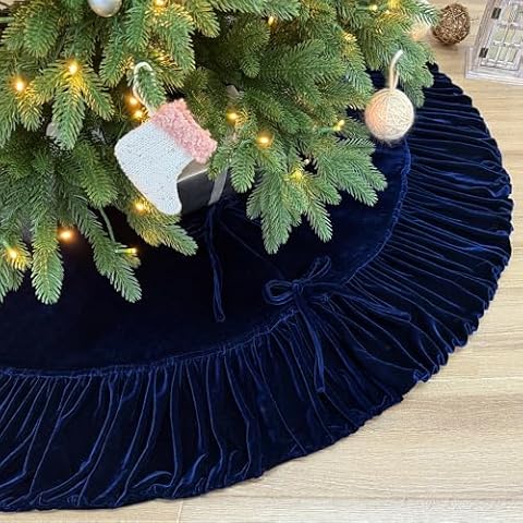 Starry Dynamo 72-Inch Velvet Tree Skirt Cover