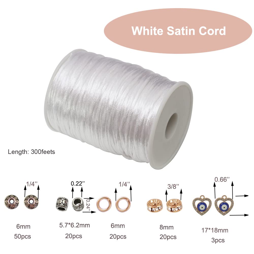 Royal Blue Satin Cord 2.5mm - 300 Feet Nylon String For Jewelry Making