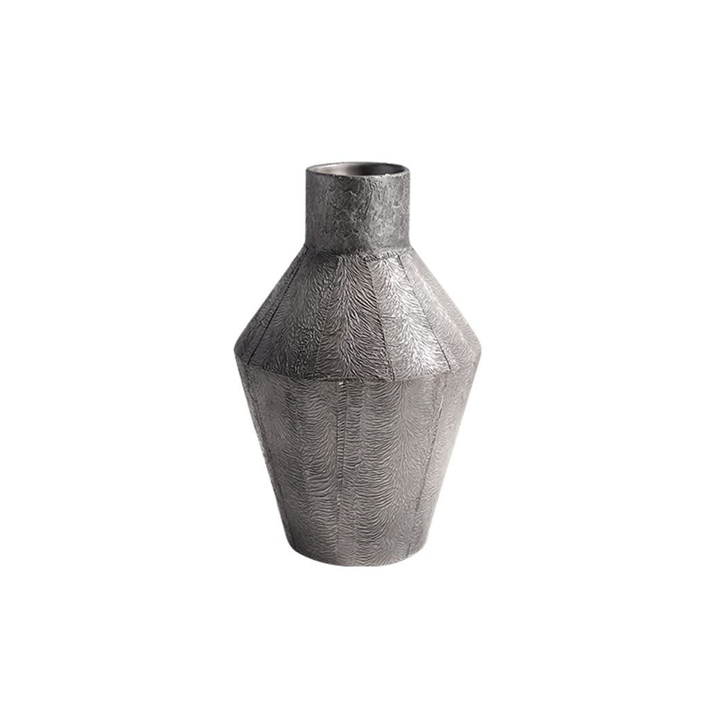 Vase céramique de 27cm au design géométrique épuré et finitions premium