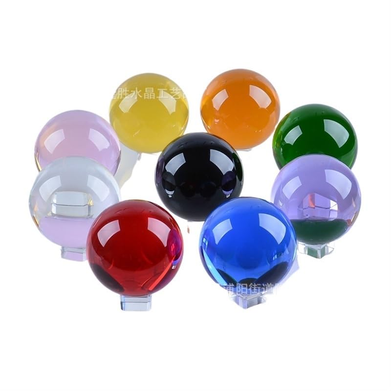 BLBTEDUAMDE Simple Modern Style Stained Glass Crafts Desktop Home Decoration Gift Crystal Crafts Ornament Decoration (Size : K9, Color : 4cmGreen ball)