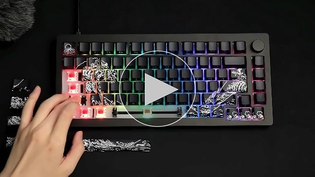 XVX Shine Through PBT Dye Sub Keycap Set - Side Print, 131