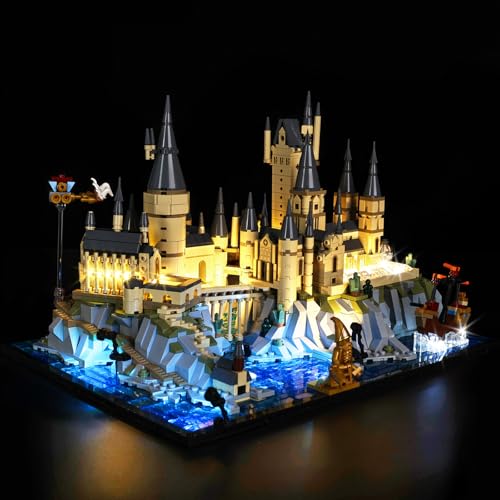 BrickSoul Light Up Kit for Lego 76419 Castle and Grounds Building Set | Upgrade Cable-Hiding Tech for Display | Lighting Accessories for Harry Potter Hogwarts Set | Not Included 76419 Model