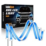 Car LED Daytime Running Light Strip 2Pcs 24 Inch Flexible Dual Colors Auto Lighting Kits Headlight D