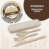 Kit Talheres Reutilizáveis c/Estojo Feito c/Fibra ...