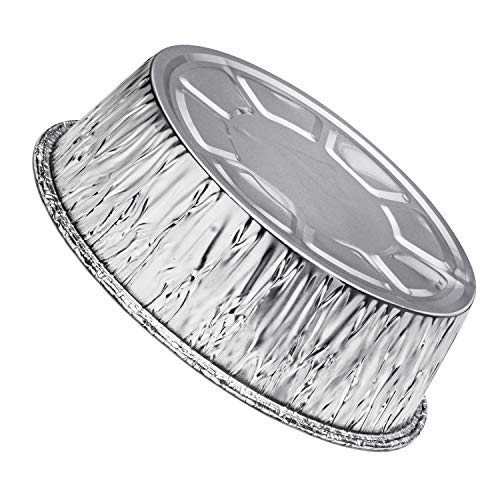 8-Inch Aluminum Dutch Oven Liner Pans | Disposable Cake Pan And Extra Deep Aluminum Foil Pans For Baking, Freezing, And Storage | Durable Aluminum Round Baking Pans | 10 Count #TOP4