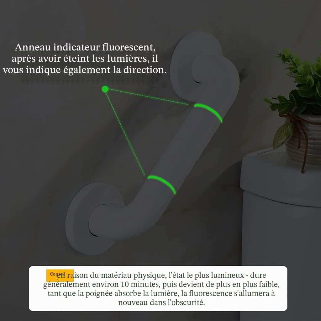 Barres D'appui en Acier Inoxydable pour Salle de Bain,Main Courante de Sécurité Antidérapante en Nylon,Dispositif D'aide Aux Personnes âgées Dans La Baignoire,Rail Robuste(Size:120cm,Color:Blanc)