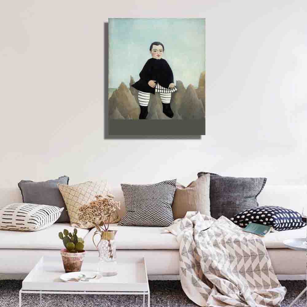 Amazon.co.jp: アンリ・ルソー《岩の上の子供》絵画 インテリア アート