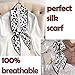 BHAHB Hair Head Scarf Silk Feeling Long Satin Neck Scarves for Handbag Cute Aesthetic Decoration Women Girls 59 * 6.7''-Black White Cow