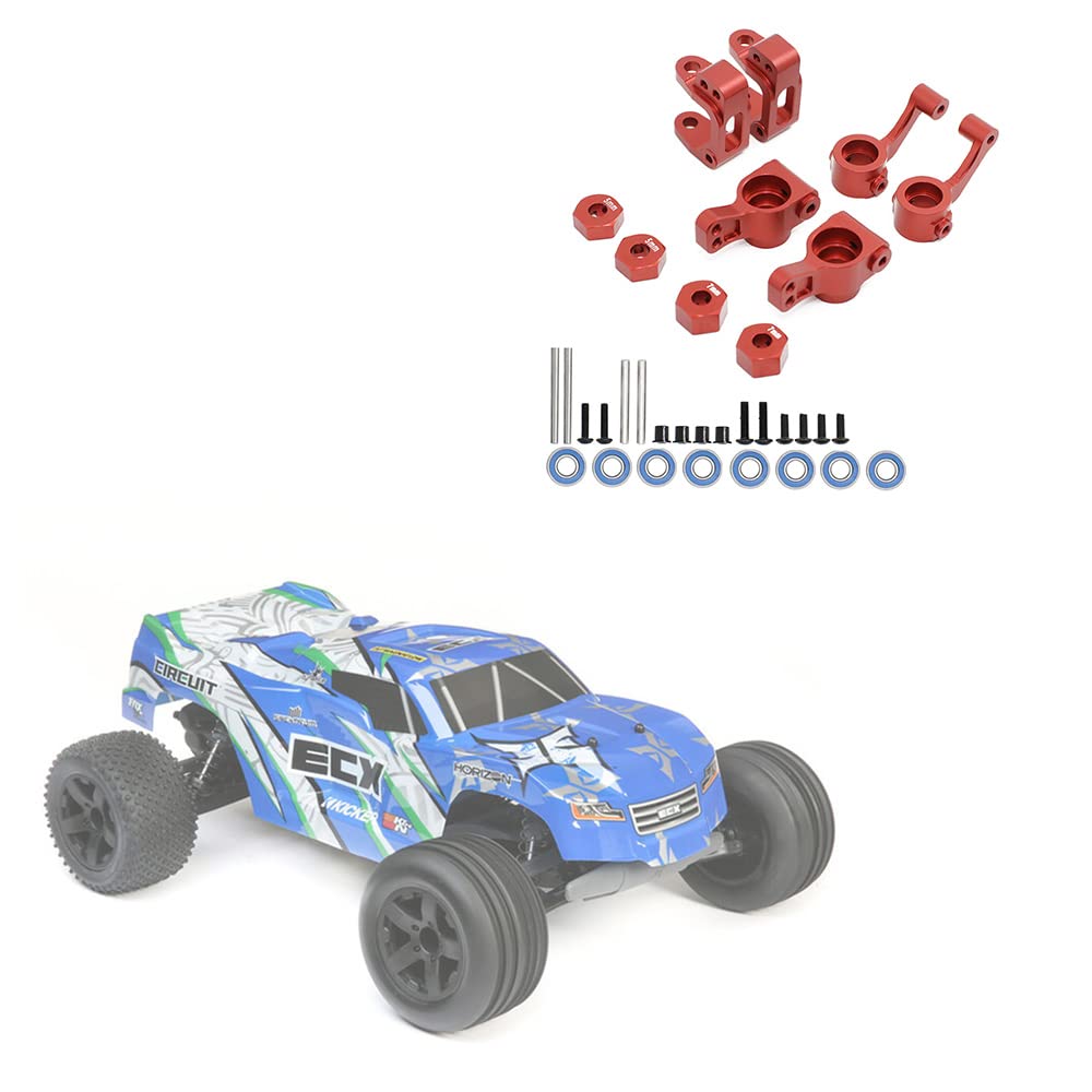 Blocco di sterzo e rotelle, mozzo posteriore e adattatore esagonale per 1/10 ECX 2WD Series Ruckus Torment Circuit Upgrade accessori di ricambio