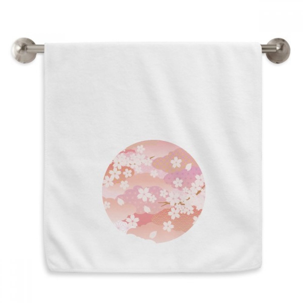 Serviette débarbouillette fleurs de cerisier pour rituel bien-être salle de bain