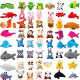 ASMIZ Lot de 56 Mini Peluches Animaux Mignons, Petits Animaux en Peluche...