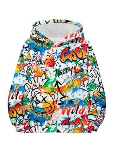 Image of Boys Humour and Comic Printed Long Sleeves Sweatshirt, Cotton Blend, Hooded Neck