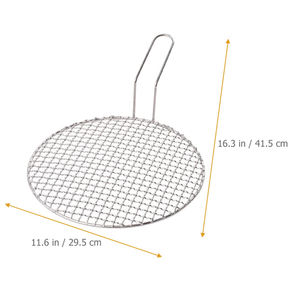 Kichvoe Griglia coreana Barbecue rotondo in acciaio inossidabile Griglia per barbecue Griglia a vapore Griglia Griglia di cottura Griglia di cottura Griglia a carbone coreano Griglia per barbecue a