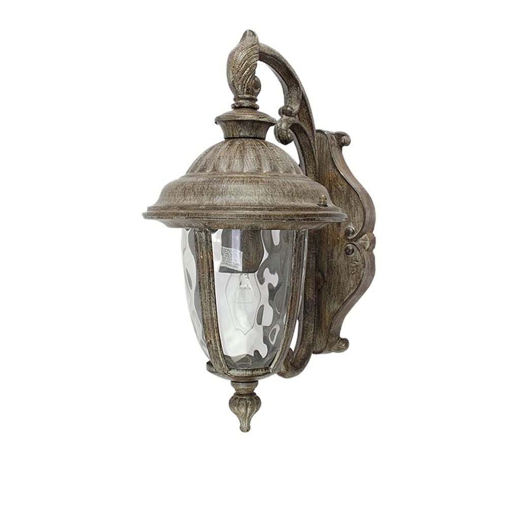 Applique murale extérieur rétro européenne métal antirouille verre gris