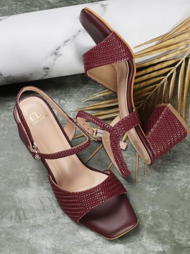 Image of Carlton London Women Stylish Fashion Embellished Sandals for Outdoor, Party, Wedding and Holidays with Block Heels
