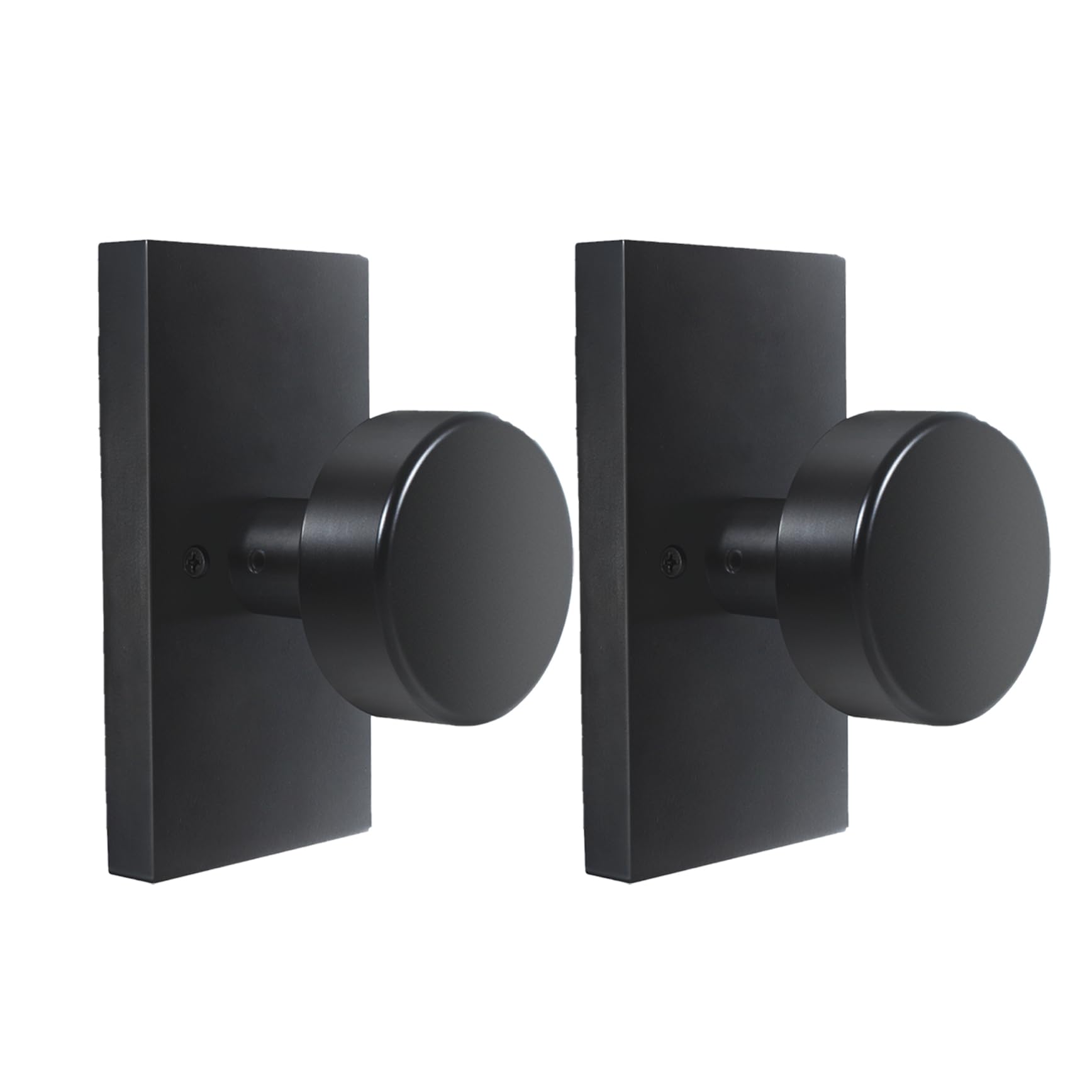 Satin Brass Privacy Door Knobs with Lock -8