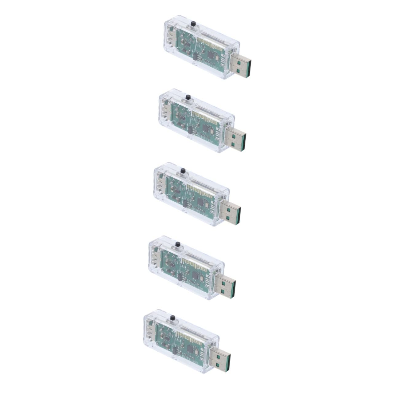STOBOK 5 Stück USB-Tester USB-Leistungsmesser USB spannungsprüfer Spannungsmesser tragbar stromverbrauchsmesser elektrisches Prüfwerkzeug USB-Voltmeter Abs Transparent