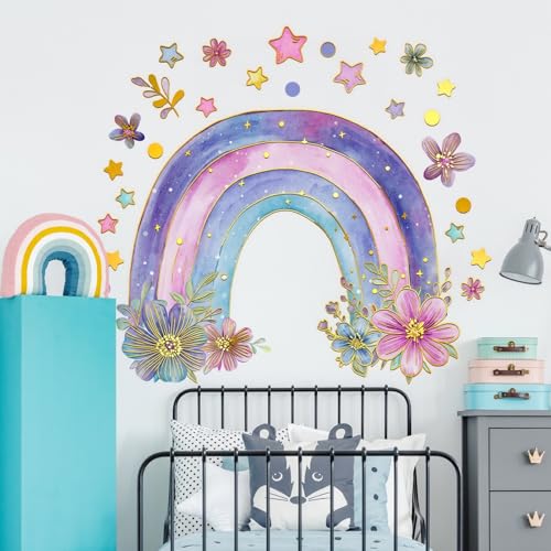 Vinilo Decorativo Arcoíris Acuarela para Habitación Infantil miniatura 4