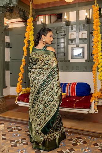 Image of MIRCHI FASHION Saree for Woman | Art Silk Floral Printed Ethnic Occasional Sari with Blouse
