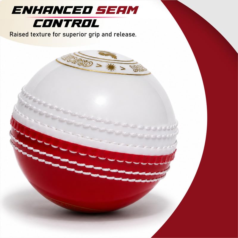 CW Spin Poly Soft Ball in White & Red Color (in Pack of 6) 2