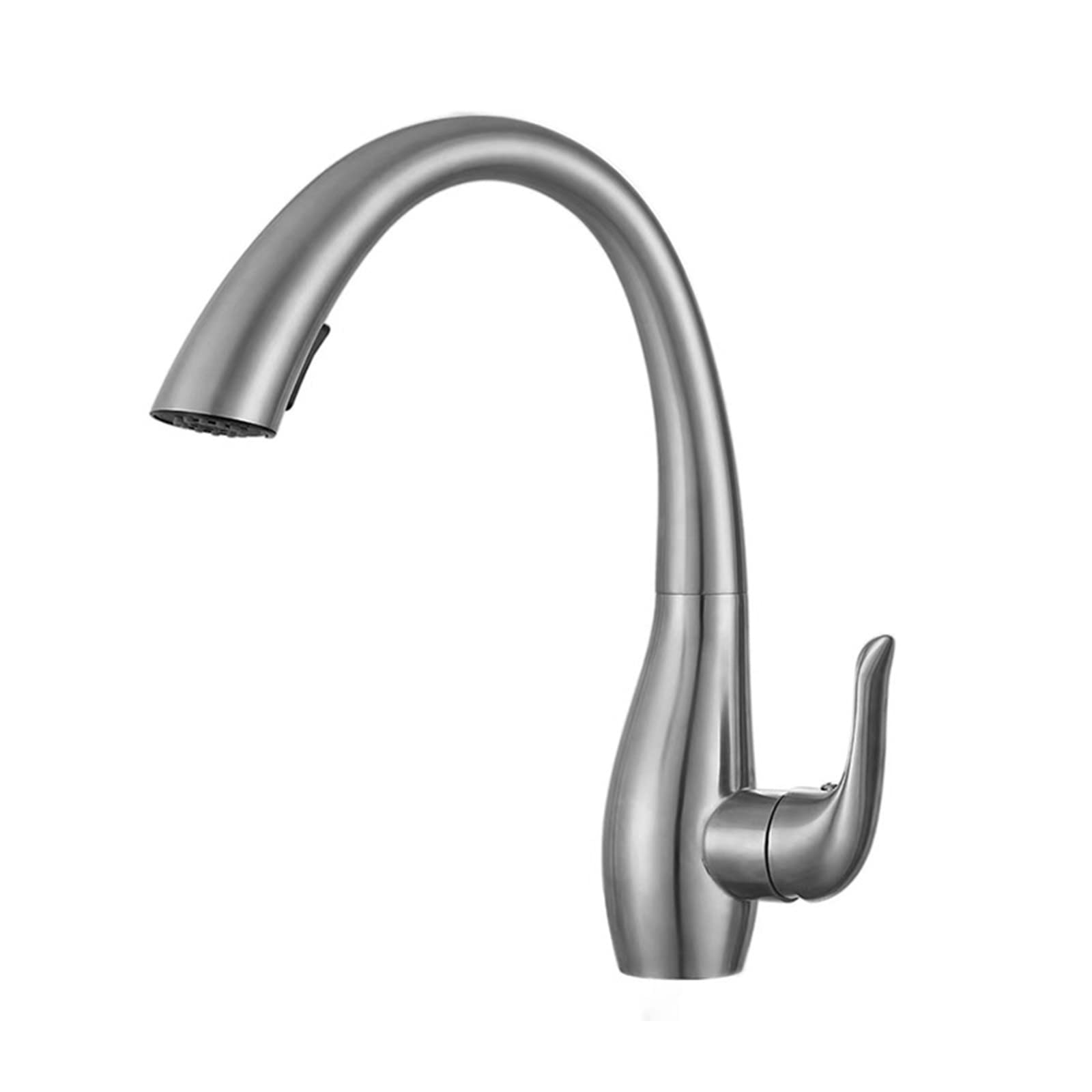 Mitigeur de cuisine avec douchette et bec pivotant pour réguler l'eau chaude et froide