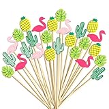 100 Brochettes Cocktail Cure Hawaïens, Cure Dent Decoratif Aperitif, Pique Cocktail Été en...