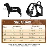 Eyein Dog Harness Large Dog, Anti Pull Adjustable Heavy Duty Pet Vest with 2 Clips, Easy Control Escape Proof Puppy Harness with Soft Padded Handle Reflective for Outdoor Training Walking, L - Image 2