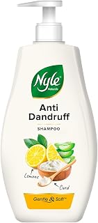 Nyle Naturals Anti Dandruff Shampoo 400ml | Enriched with Curd and Lemon for Fresh, Clear Scalp, Effective Flake Control | Price In India