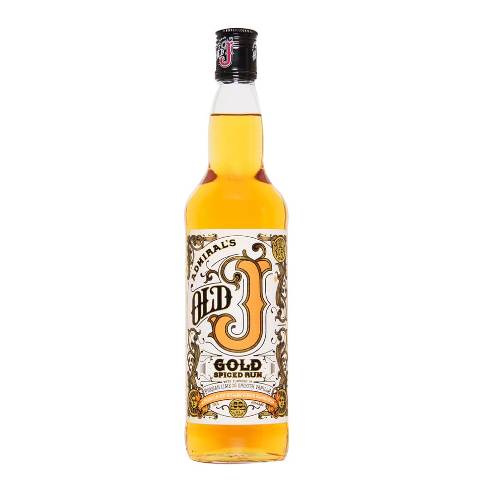 Admiral’s Old J - Gold - Caribbean Spiced Rum - 40% ABV, 70cl Bottle