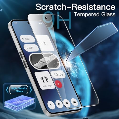 Image of JETech Tempered Glass Screen Protector Guard for Nothing Phone 2a / 2a Plus, Anti-Scratch, HD Clear, 3-Pack