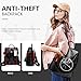 CHERUTY Women Backpack Purse PU Leather Anti-theft Casual Shoulder Bag Fashion Ladies Satchel Bags(Black)