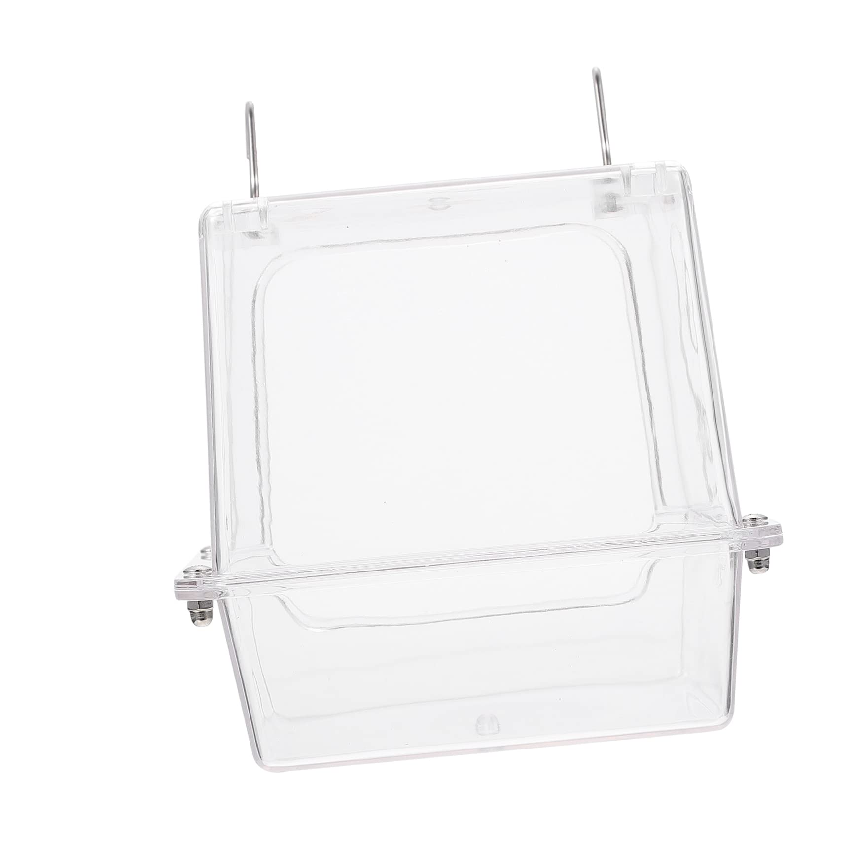 Baignoire Suspendue pour Oiseaux, Cube de Bain pour Cage en Acrylique
