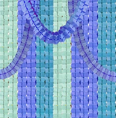 Guirlande trèfle à quatre feuilles bleu : déco de salle réutilisable sans nœud lot de 6