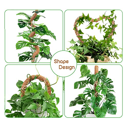 Bendable Moss Pole For Cheese Plant Moss Pole For Monstera Plant Supports For Plants Indoor/Garden Coco Moss Sticks For Climbing Plants 1X25” #TOP6
