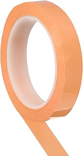 sourcing map Cintas de pizarra blanca, 0.8 pulgadas x 72 yardas, cinta fina de borrado en seco, líneas de gráfico a rayas para aula, oficina, manualidades, color naranja