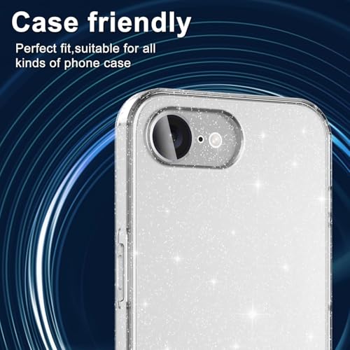 Image of Camera Lens Protector For iPhone 16E (SILVER) UHD 9H Camera Glass, Anti Drop, Scratch Resitant, Case Friendly, Removable, TITANIUM Camera Protector. (BUY 2 GET 1 FREE)