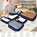 BAGAIL 4 Set/6 Set/8 Set Compression Packing Cubes Travel Accessories Expandable Packing Organizers (Half Mesh, 6-Navy)