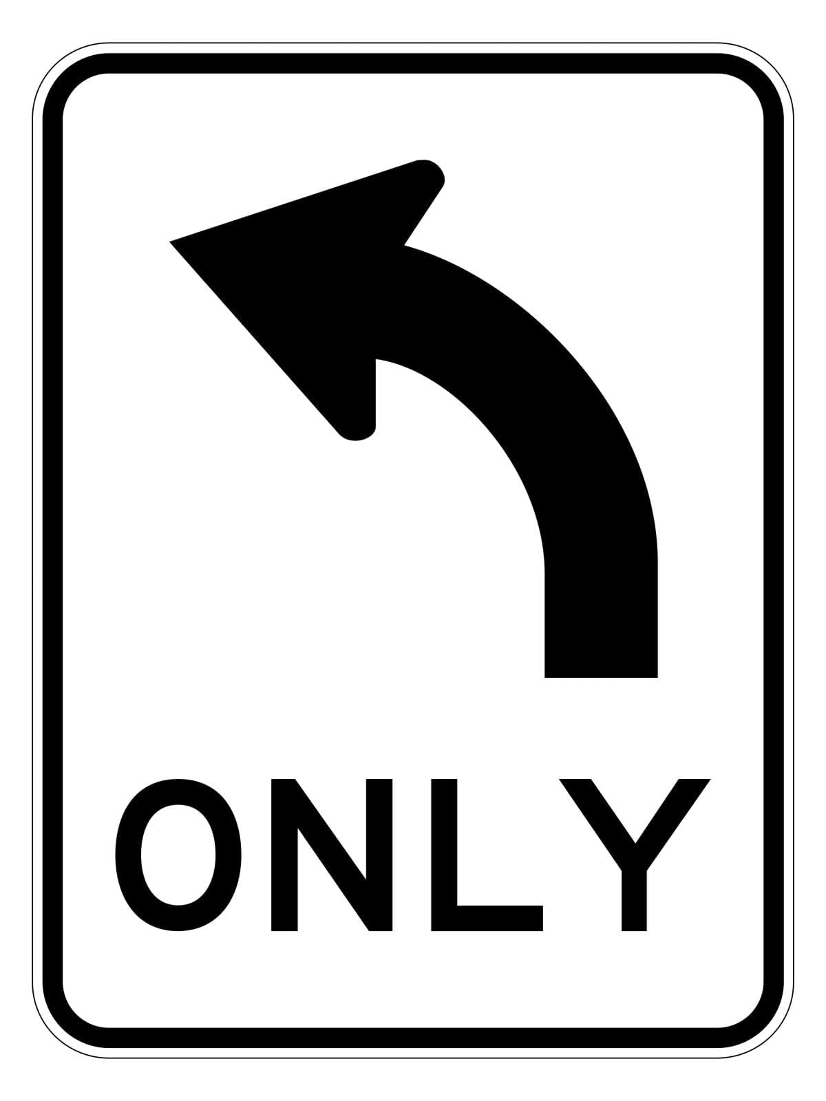 All Traffic Turn Sign Traffic and Equipment Metal Tin Sign 8 x 12 inch for Industrial & Commercial